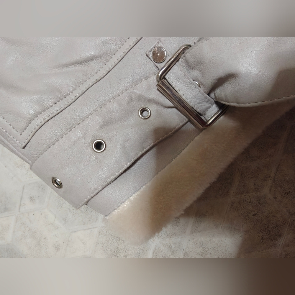 Belle Fare Shearling Fur Moto Vest XS - Picture 3 of 9